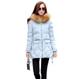 2016 New Winter Coat Fashion Thick Warm Medium-long Down Cotton Parkas Wadded Jacket Women Female Padded Overcoat Hooded Outwear