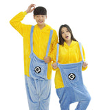 2016 New style Unisex Flannel Cartoon Animal a Piece Siamese  Pajamas Small Yellow People Home Furnishing Adult Clothing