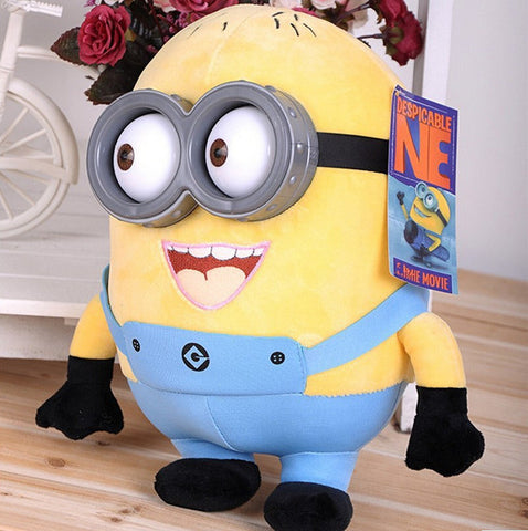 Hot sale minion toys 3pcs a bag despicable me Creative Minions 3D eyes yellow doll soybeans doll plush toys free shipping