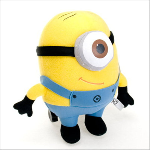 J119 Kawaii!! New Arrival 18cm Yellow Despicable Me Stuffed Doll Minion 3D Eye Plush Toys Gifts For Kids